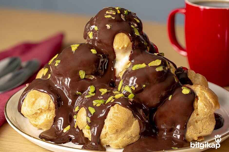 Findik Kremali Profiterol  Tarifler Yaş Pasta Tarifleri